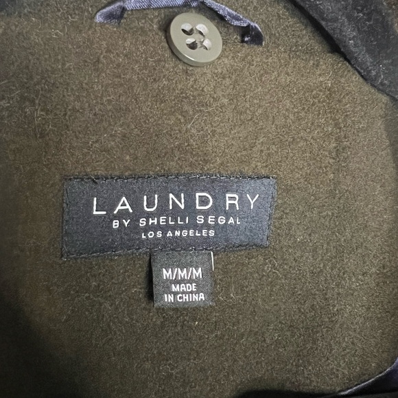 Laundry by Shelli Segal Dark Green Trench Coat with Corset Back - Picture 3 of 7